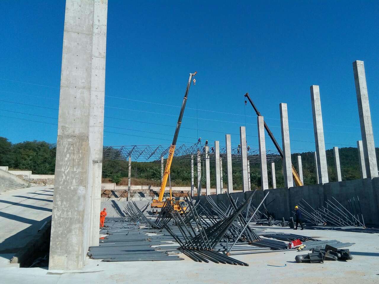 莱芜威海搅拌站网架